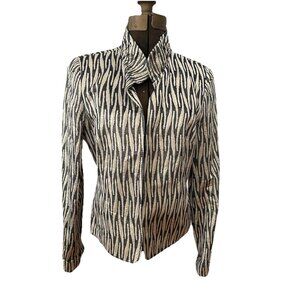Nina McLemore Jacket 6 Metallic Zebra Gold Black Blazer